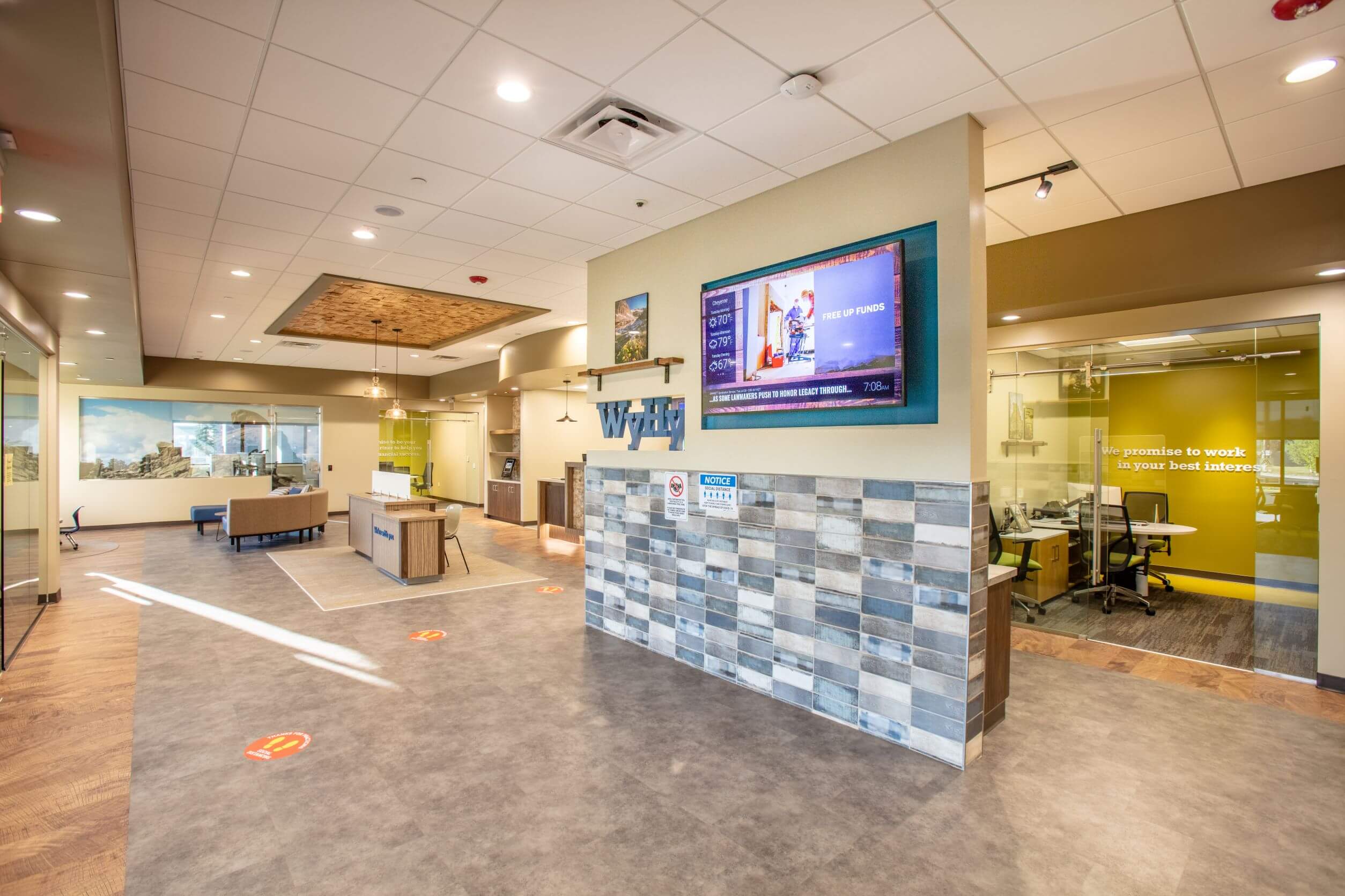 Digital display to advertise credit union products and services